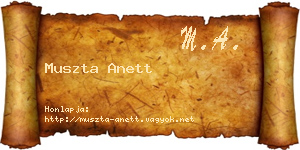 Muszta Anett névjegykártya
